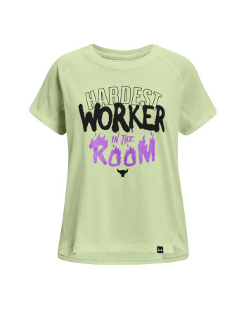 Girls' Project Rock Hardest Worker In The Room Short Sleeve 