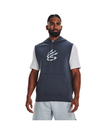 Men's Curry Fleece Sleeveless Hoodie 