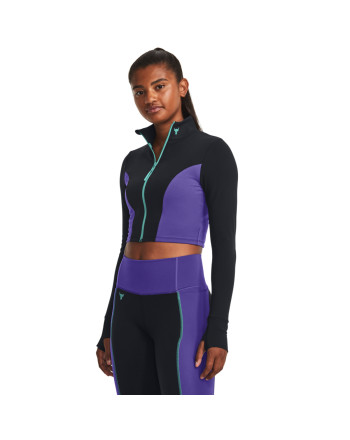 Women's Project Rock Lets Go Crop Full-Zip 
