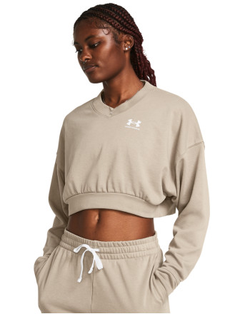 Women's UA Rival Terry Oversized Crop Crew 