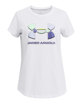 Girls' UA Colorblock Big Logo Short Sleeve 