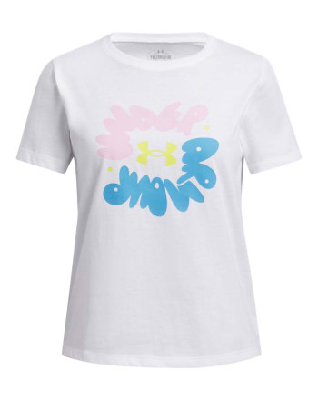 Girls' UA Bubble Wordmark Short Sleeve 