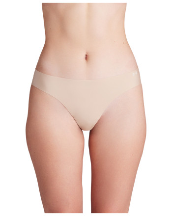 UA Pure Stretch No Show Thong -Solid 3Pk 