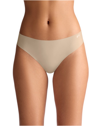 UA Pure Stretch No Show Bikini-Solid 3Pk 