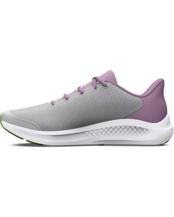 Girls' Grade School UA Charged Pursuit 3 Big Logo Running Shoes 