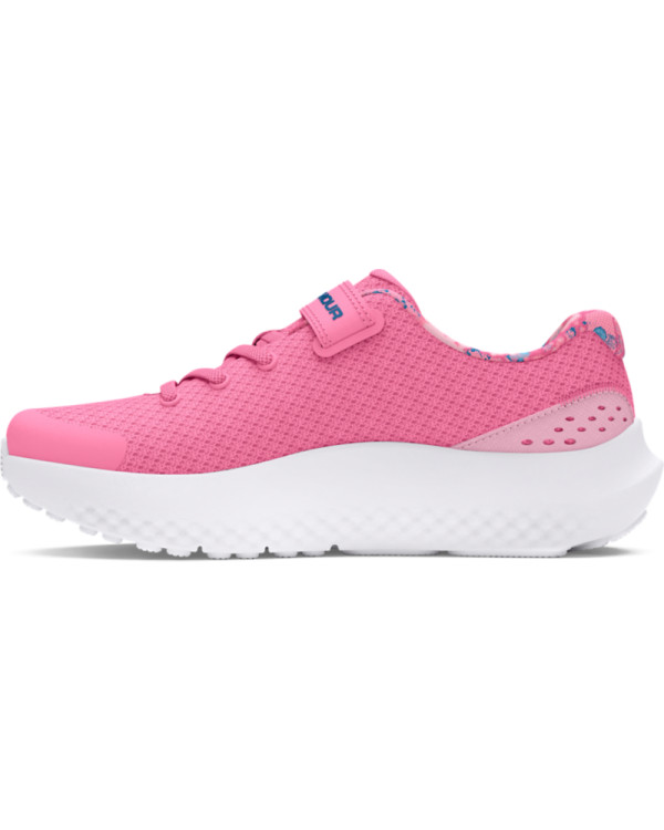 Girls' Pre-School UA Surge 4 AC Printed Running Shoes 