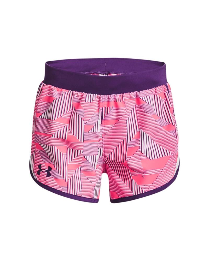 Girls' UA Fly-By Printed Shorts 