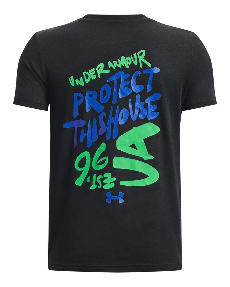 Boys' UA Scribble Branded Short Sleeve 