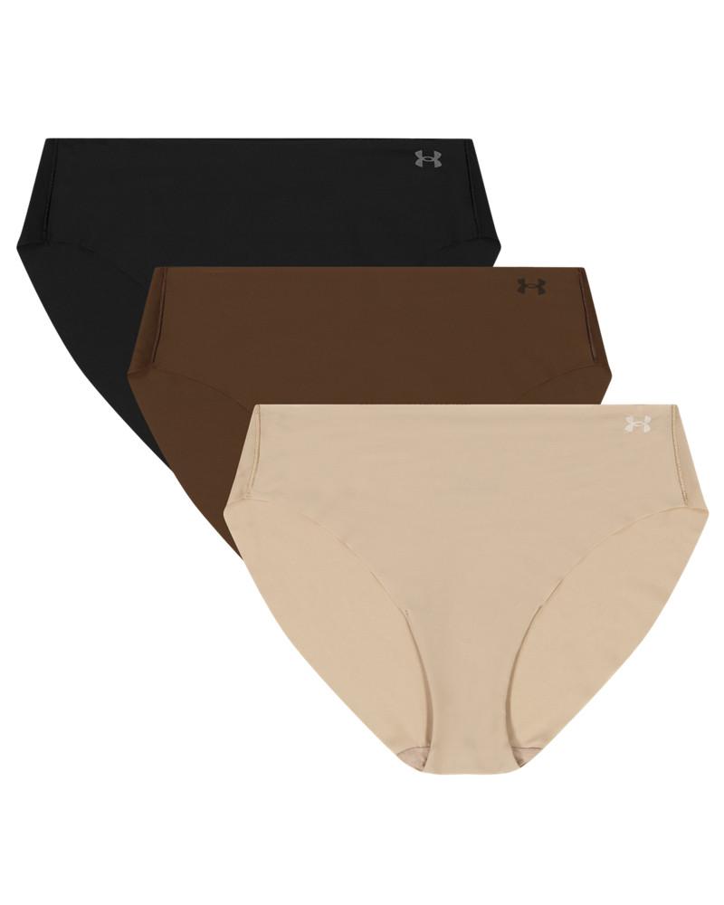 UA Pure Stretch No Show Bikini-Solid 3Pk 